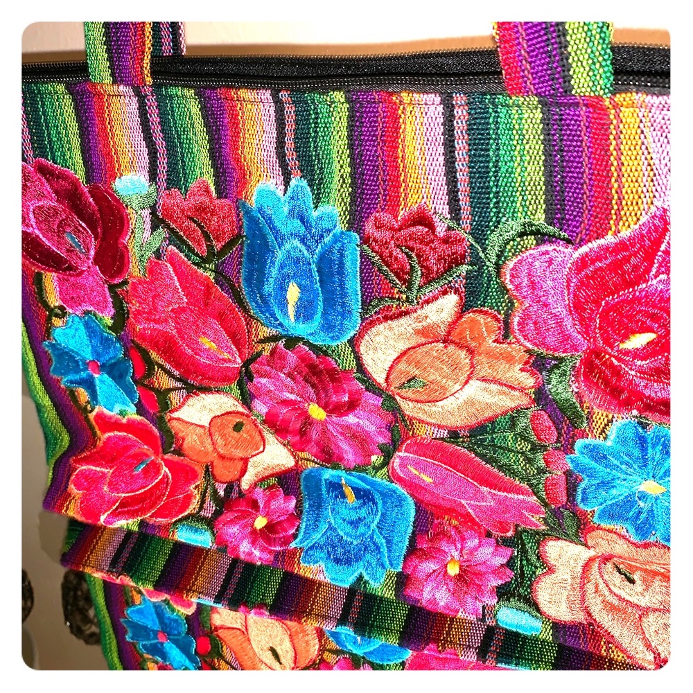 Embroidered handbag